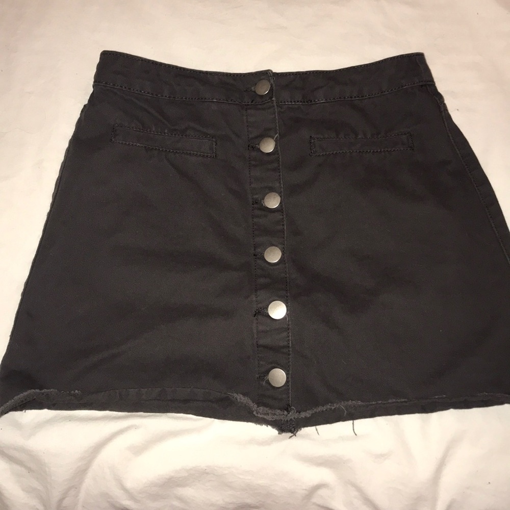 Charcoal Denim Skirt